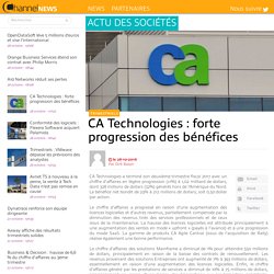 CA Technologies : forte progression des bénéfices