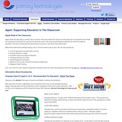 Primary Technologies - Kent - 01304 898072 - School ICT Support, Business ICT Support, Ranger, Rangersuite, Technical Support, Helpdesk, Managed Services, Technician Support Service In Kent - Apple: Supporting Education In The Classroom