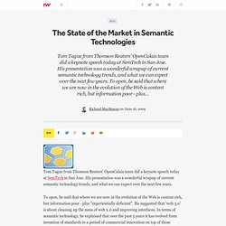 The State of the Market in Semantic Technologies
