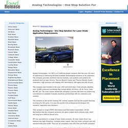 Analog Technologies - One Stop Solution for Laser Diode Application Requirements