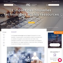 L’impact des nouvelles technologies sur les ressources humaines - ITG