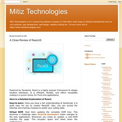 Mitiz Technologies: A Close Review of ReactJS