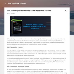 AVG Technologies: Brief History & The Trajectory to Success