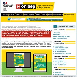Guide Après la 2de générale et technologique, choisir son baccalauréat, rentrée 2019 - Onisep