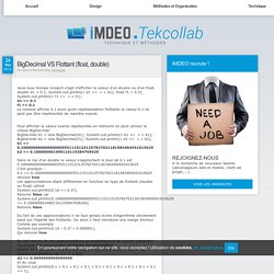 BigDecimal VS Flottant (float, double) - Veille technologique et technique par l'agence de développement web iMDEO