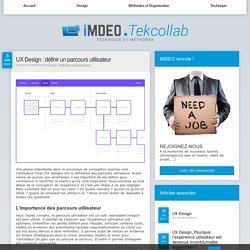 UX Design : définir un parcours utilisateur - Veille technologique et technique par l'agence de développement web iMDEO