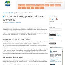 Le défi technologique des véhicules autonomes