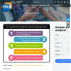 Une typologie des 5 types d'aides technologiques à l'apprentissage - Récit