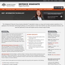 ISDP Information Technologist Pathway - Defence Graduate Opportunities
