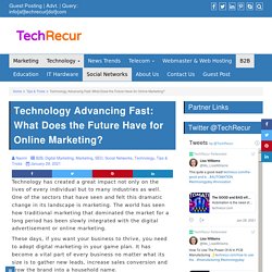 Technology Advancing Fast: What Does the Future Have for Online Marketing?