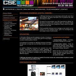 CSE Technology - Affichage dynamique