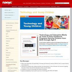 Examples of Technology Integration with Young Children