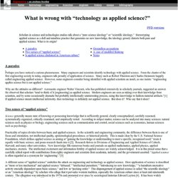 Technology as applied science
