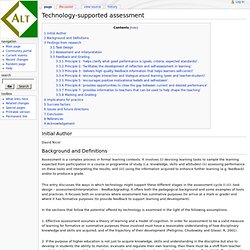 Technology-supported assessment - ALT_Wiki
