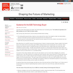 Guidance for the B2B Technology Buyer