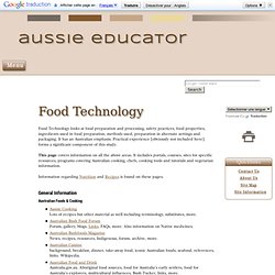 Food Technology - 7mrsjames | Pearltrees