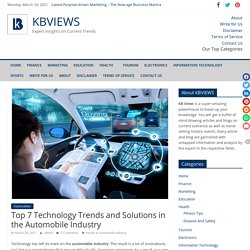 Top 7 Technology Trends and Solutions in the Automobile Industry - KBVIEWS