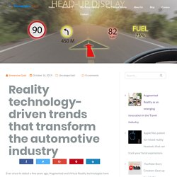 Reality technology-driven trends that transform the automotive industry