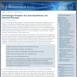 Technology’s Prophet: It’s Jean Baudrillard, not Marshall McLuhan