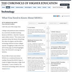 What You Need to Know About MOOC's - Technology