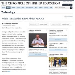 What You Need to Know About MOOCs - Technology