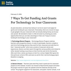 7 Ways To Get Funding And Grants For Technology In Your Classroom — Positive Learning
