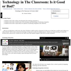 Technology in The Classroom: Is it Good or Bad? - WiTTIE Project