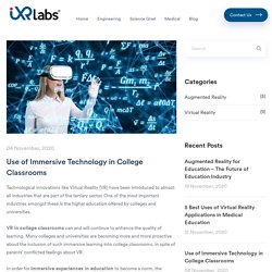 Use of Immersive Technology in College Classrooms