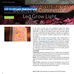 Croplite Technology - Benefits of CommercialLed Grow Light