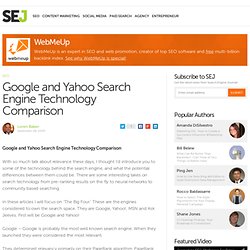Google and Yahoo Search Engine Technology Comparison