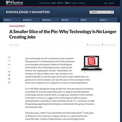 Why tech no longer creates jobs