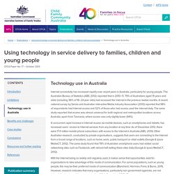 Using technology in service delivery to families, children and young people - Technology use in Australia