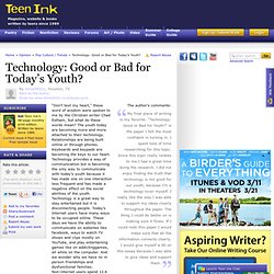 Teen Opinion Essay on facebook, myspace, social networking, technology and distractions