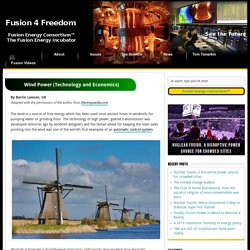 Wind Power (Technology and Economics) - Fusion 4 Freedom