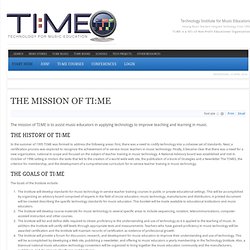 TI:ME Technology In Music Education - The Mission of TI:ME