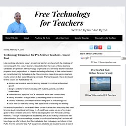 Technology Education for Pre-Service Teachers