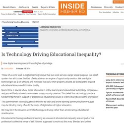 Is technology driving educational inequality?