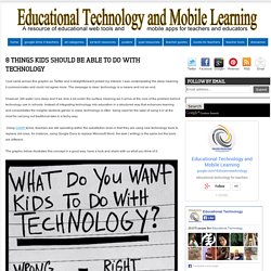 8 Things Kids should Be Able to Do with Technology