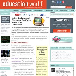 Electronic Portfolios in the K-12 Classroom