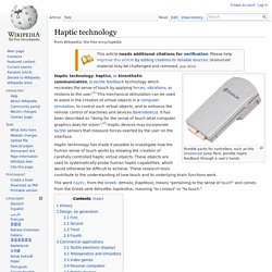 Haptic technology