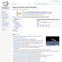 1990s in science and technology