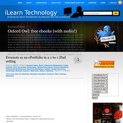 Evernote as an ePortfolio in a 1-to-1 iPad setting