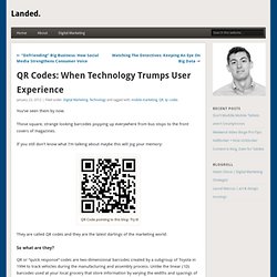 QR Codes: When Technology Trumps User Experience