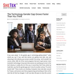 The Technology Gender Gap Grows Faster Than You Think