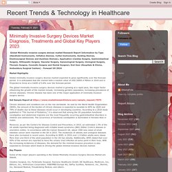 Recent Trends & Technology in Healthcare: Minimally Invasive Surgery Devices Market Diagnosis, Treatments and Global Key Players 2023