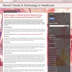 Recent Trends & Technology in Healthcare: Home Infusion Therapy Devices Market by Key Types, Detail Analysis and Forecasts To 2023