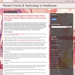 Recent Trends & Technology in Healthcare: Clinical Alarm Management Market Value Chain, Key Factor, Major Region Analysis and Forecasts Till 2023