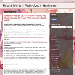 Recent Trends & Technology in Healthcare: Embolic Protection Devices Market Sparkling Key Players Shares, Revenue, Analysis and Forecasts to 2027