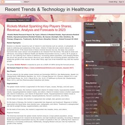 Recent Trends & Technology in Healthcare: Rickets Market Sparkling Key Players Shares, Revenue, Analysis and Forecasts to 2023