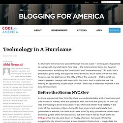 Technology In A Hurricane